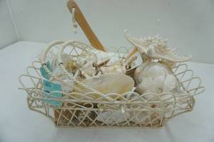 lot 71 image: Sea Shells & Bathroom Basket (NEW)