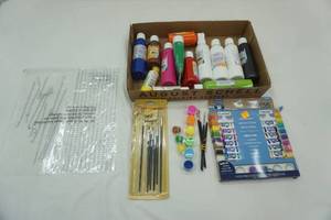 lot 73 image: NEW Acrylic Paint, Brushes, Diamond Embellishments