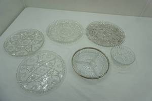 lot 93 image: Crystal Serving Plates