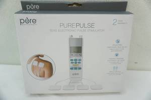 lot 152 image: Pure Pulse Tens Electronic Pulse Stimulator-appears to be missing the 4 electrode pads, everything is NEW