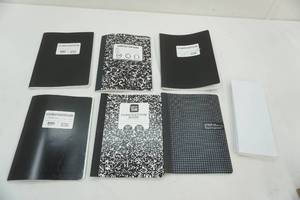 lot 177 image: NEW 6ct Composition Notebooks & Envelopes