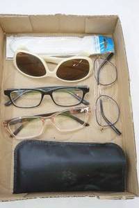 lot 180 image: glasses, sunglasses, eyeglasses cord, case