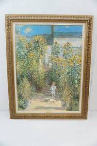 lot 2 image: The Artists Garden at Vetheuil by Claude Monet
