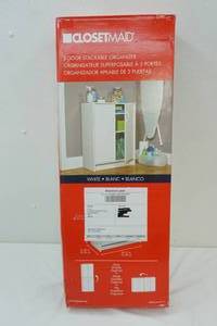 lot 210 image: Closet maid 2-Door Stackable Organizer (NEW IN BOX)