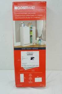 lot 211 image: Closet maid 2-Door Stackable Organizer (NEW IN BOX)