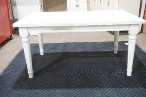 lot 344 image: White Wood Table 22 tall
