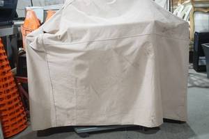 lot 352 image: Weber Gas Grill with Cover (on wheels)