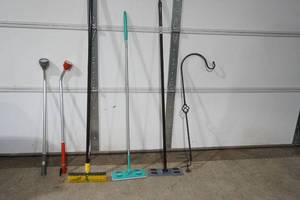 lot 379 image: Garden Sprayers, Deck Brushes, Swifers, Small Shepards Hook