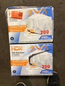 lot 30 image: Lot of HDX Garage Bags Customer Returns see Pictures