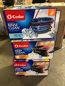 lot 13 image: Lot of Assorted O-Cedar Mop Buckets Various Models and Conditions    Customer Returns see Pictures