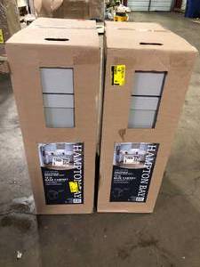 lot 48 image: Lot of Hampton Bay Westfield Dusk Gray Shaker Stock Assembled Base Kitchen Cabinet (12 in. W x 23.75 in. D x 35 in. H)    Customer Returns see Pictures