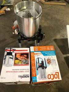 lot 65 image: Lot of Assorted Turkey Fryers Various Models and Conditions  Customer Returns see Pictures