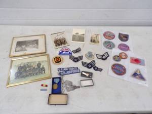 lot 7 image: Military Lot, Patches Photographs and Metals