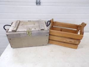 lot 28 image: Hand Grenade Box and Wood Crate