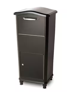 lot 37 image: Architectural Mailboxes - Elephantrunk Black Extra Large Aluminum Locking Parcel Drop