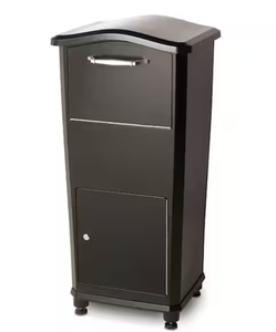 lot 42 image: Architectural Mailboxes - Elephantrunk Black Extra Large Aluminum Locking Parcel Drop