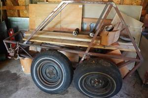 lot 1G image: Home Made Go Kart Frame with Parts