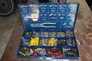 lot 448 image: Metal Organizer with Electrical Connectors