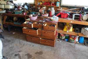 lot 559 image: Large Assortment of Hardware - Tools, Motorcycle Parts, Fasteners