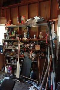lot 313 image: Assorted Hardware - Automotive Chemicals and Filters, Scrap Metal, Small Clamps