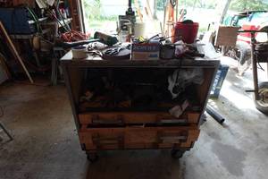lot 573 image: Stainless Steel Cabinet with Tools and Hardware
