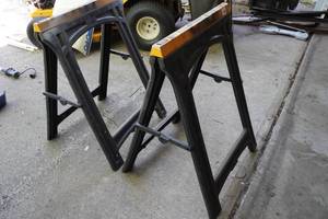 lot 18 image: 2 Folding Saw Horses