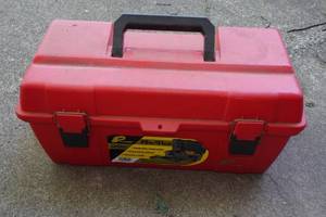 lot 27 image: Plano Tool Box with Assorted Hardware