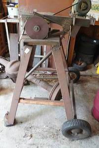 lot 128 image: Home Made Grinder On Rolling Stand