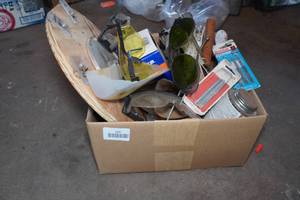 lot 109 image: Assorted Hardware - Safety Glasses, Saw Blades, Zip Ties