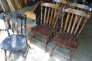 lot 110 image: Assorted Wood Chairs
