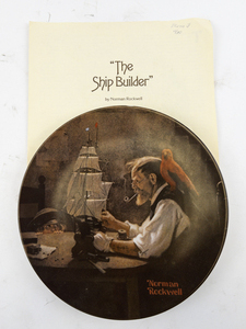 lot 19 image: The Ship Builder by Norman Rockwell Limited Edition Plate