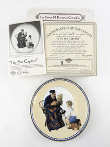 lot 20 image: Edwin M Knowles The Sea Captain Collector Plate with COA