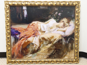 lot 11 image: Pino Daeni Framed Artwork Day Dream Signed Gicle Print