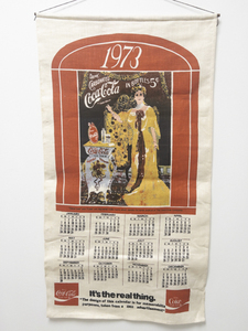 lot 18EE image: 1973 Coca-Cola Advertising Wall Calendar Tapestry