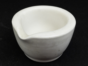 lot 37F image: Vintage COORS White Porcelain Mortar with Pouring Lip. Size 0.