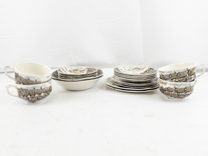 lot 38F image: Johnson Bros. Olde English Countryside Set of 19 Dinnerware
