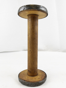 lot 38I image: Vintage Wooden Spool with Metal Edges