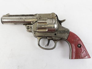 lot 185 image: Vintage 4 BANG-O Cap Gun Toy with Red Handle