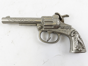 lot 203 image: Vintage Diecast Toy Gun with Scout Design