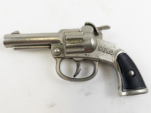 lot 219 image: Vintage Stevens Hero Toy Cap Gun with Black Checked Grips