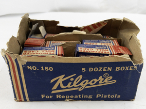 lot 229 image: Set of 16 Vintage Kilgore and American West Cap Boxes