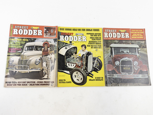 lot 125 image: Street Rodder Car Magazines. 1973 March, July, & October