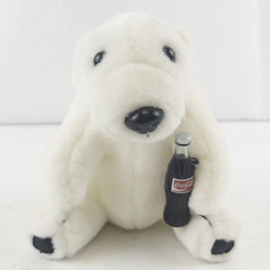 lot 18 image: Vintage 1993 Coca Cola Polar Bear Plush with Coke Bottle