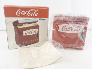 lot 18B image: Coca-Cola Ceramic Home File with 3 File Folders -Never Used