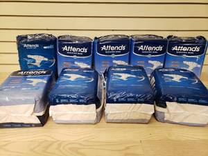 lot 49 image: 9 unopened packages of Attends adult diapers 3xl