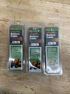 lot 95 image: Lot of 3 -Deka Lawn and Garden Battery Cable 6 Gauge 19 Black