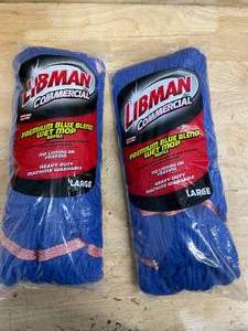 lot 96 image: Lot of 2 - Libman Commercial Wet Mop Head, Blue Blend, Large, PK6