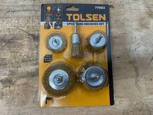 lot 112 image: Tolsen 5 Pc Wire Brush Set (0714253.05)
