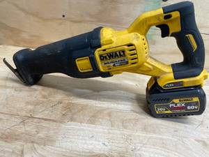 lot 11 image: DEWALT FLEXVOLT 60V MAX Cordless Brushless Reciprocating Saw with 6.0Ah Battery