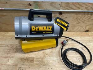 lot 154 image: DEWALT 27,000 to 68,000 BTU Cordless Forced Air Propane Portable Heater (1,700 sq. ft. Heating Area) (Tool Only)
